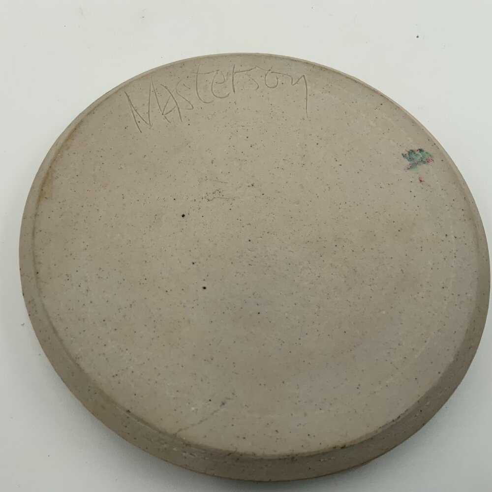 RARE FIND Richard (Dick) Masterson Signed Santa Fe Stoneware Aspen Leaf Ashtray - Picture 3 of 5
